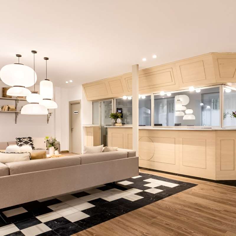 Interior del albergue de El Escorial en San Lorenzo de El Escorial (Madrid) - Construcci�n | Reformas - K�rkide | Proyectos de restauraci�n y rehabilitaci�n