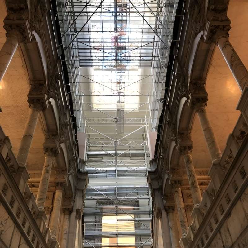 Restauraci�n de la b�veda del techo de la Escalera Real del Edificio Tradicional del Banco de Espa�a. Madrid. - Rehabilitaci�n | Construcciones civiles - K�rkide | Proyectos de restauraci�n y rehabilitaci�n