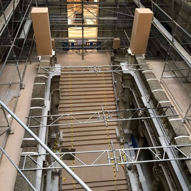 Restauraci�n de la b�veda del techo de la Escalera Real del Edificio Tradicional del Banco de Espa�a. Madrid. - Rehabilitaci�n | Construcciones civiles - K�rkide | Proyectos de restauraci�n y rehabilitaci�n