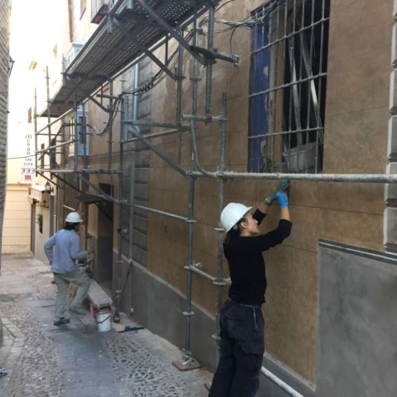 Restauraci�n de fachada en C/ Aljibillo. Toledo. - Rehabilitaci�n | Construcciones civiles - K�rkide | Proyectos de restauraci�n y rehabilitaci�n