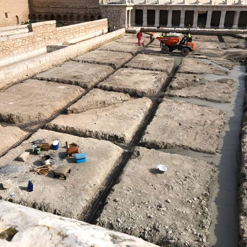 Restauraci�n de la cubierta de la galer�a de los Ca�os y explanada de la Fuente Grande de Oca�a (Toledo) - Rehabilitaci�n | Construcciones civiles - K�rkide | Proyectos de restauraci�n y rehabilitaci�n