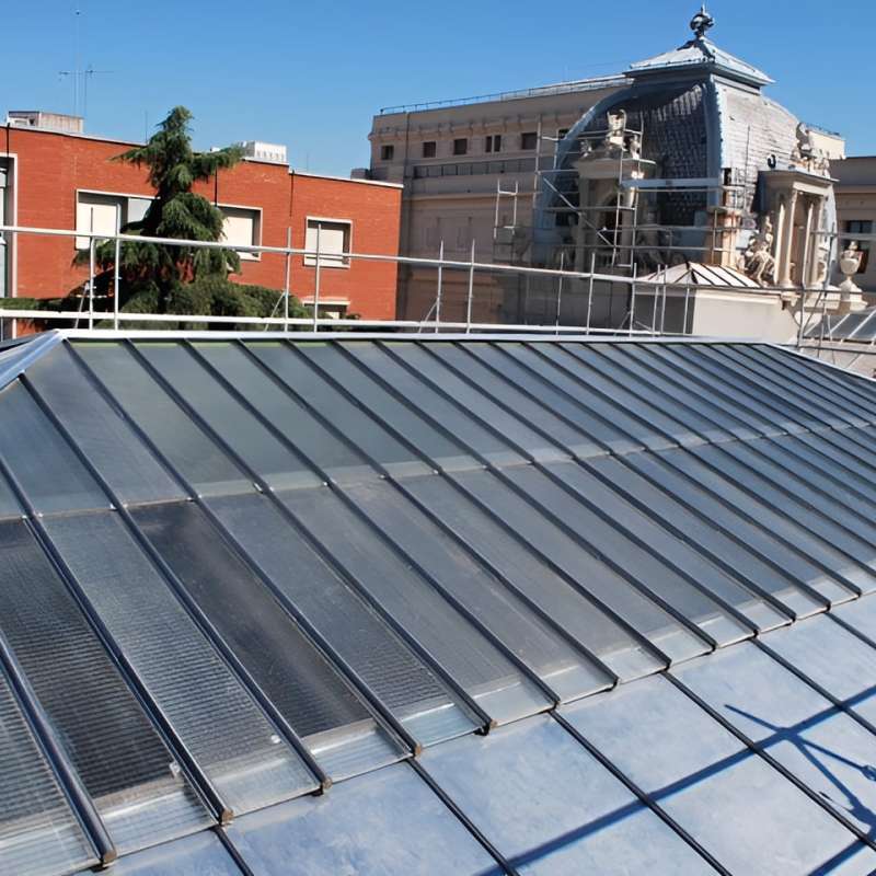 Lucernario de la Escuela T�cnica Superior de Ingenieros de Minas y Energ�a. Universidad Polit�cnica. Madrid. - Rehabilitaci�n | Construcciones civiles - K�rkide | Proyectos de restauraci�n y rehabilitaci�n