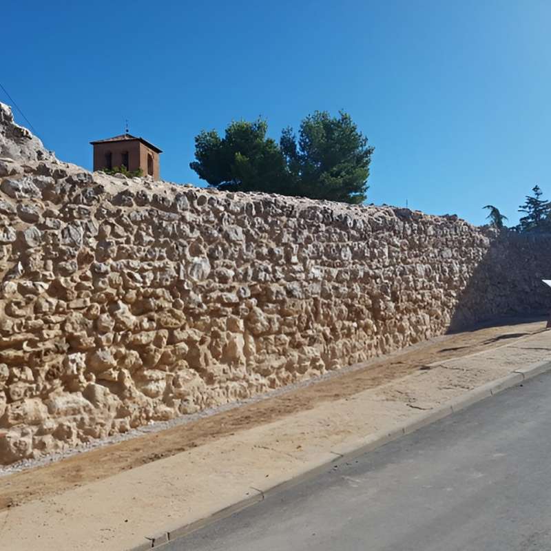 Restauraci�n del tramo de la muralla contiguo al Torre�n del Olivo del recinto amurallado del Castillo de Torremocha en Santorcaz. Madrid. - Rehabilitaci�n | Construcciones civiles - K�rkide | Proyectos de restauraci�n y rehabilitaci�n