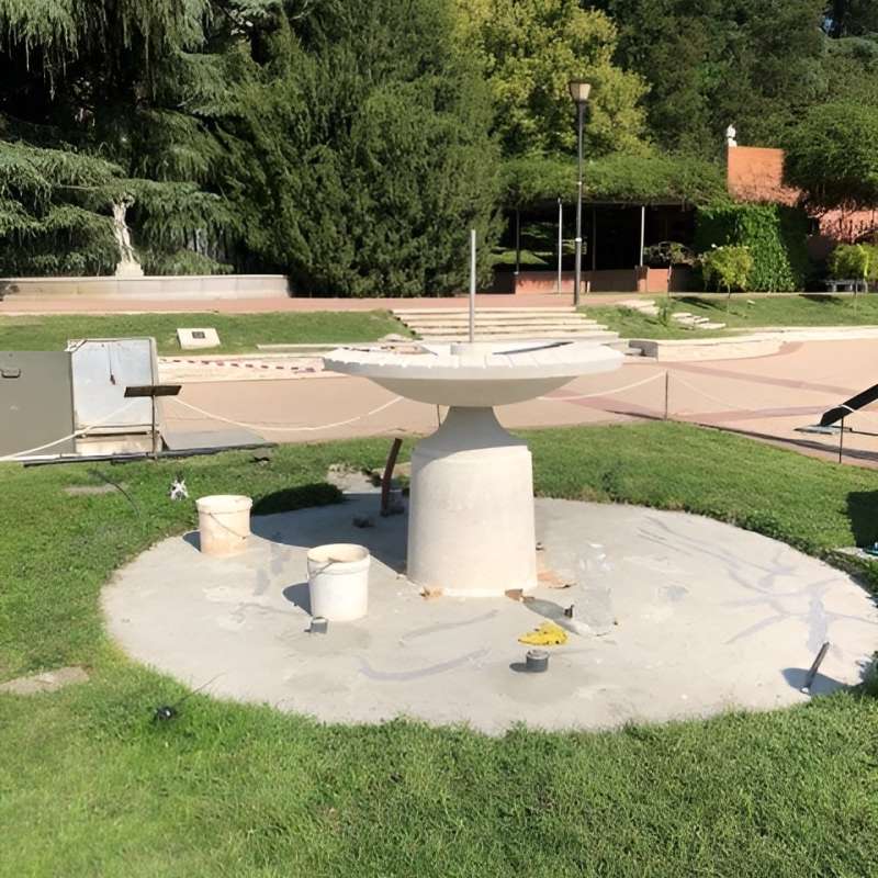 Restauraci�n de elementos arquitect�nicos y reposici�n de copia de fuente en la Rosaleda del Parque del Oeste. Madrid. - Restauraci�n | Monumentos - K�rkide | Proyectos de restauraci�n y rehabilitaci�n