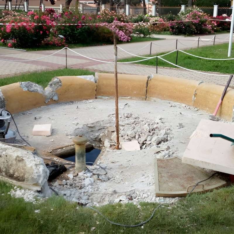 Restauraci�n de elementos arquitect�nicos y reposici�n de copia de fuente en la Rosaleda del Parque del Oeste. Madrid. - Restauraci�n | Monumentos - K�rkide | Proyectos de restauraci�n y rehabilitaci�n